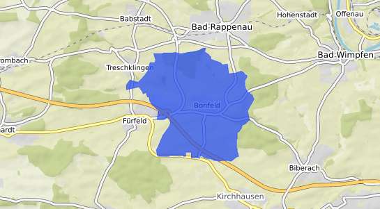 Bodenrichtwertkarte Bad Rappenau Bonfeld